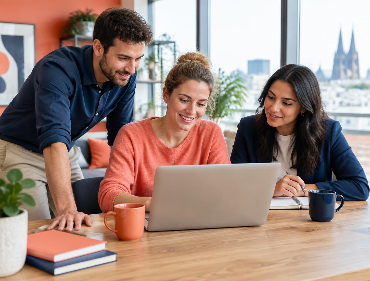 Team arbeitet gemeinsam mit dem CRM